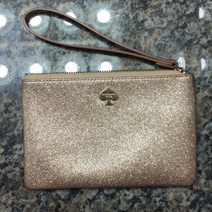 Kate Spade Pink Glitter Wristlet